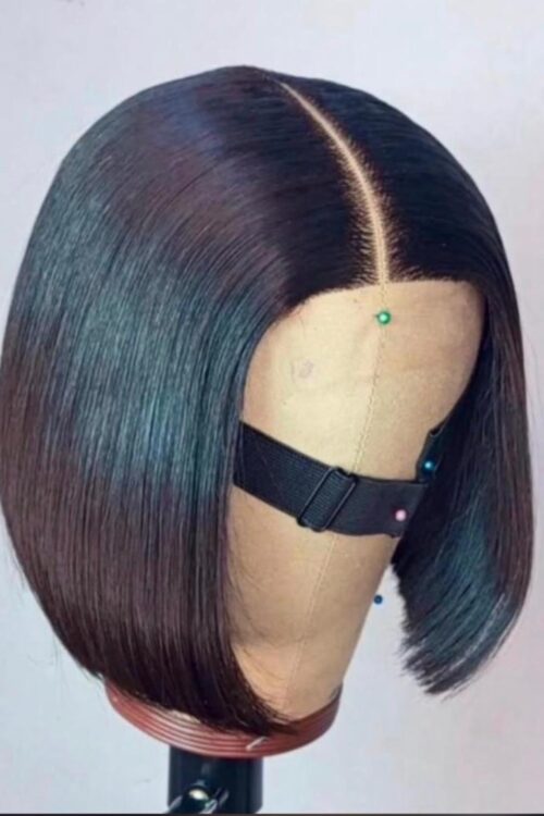 12 Inch Bone Straight Wig with 5×5 Closure