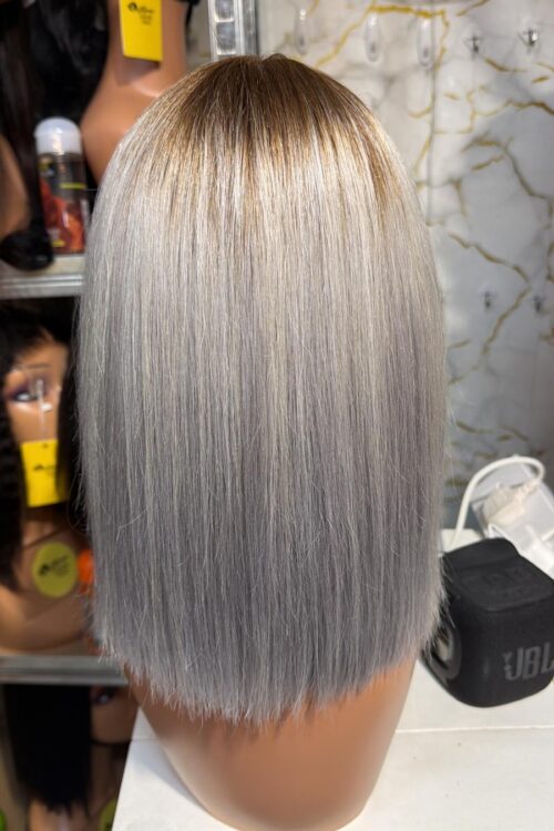 12 Inch Bone Straight 5×5 Closure – White