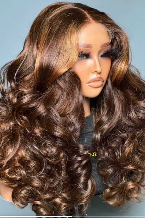 22 Inch Bouncing Curls Wig with 5×5 Closure